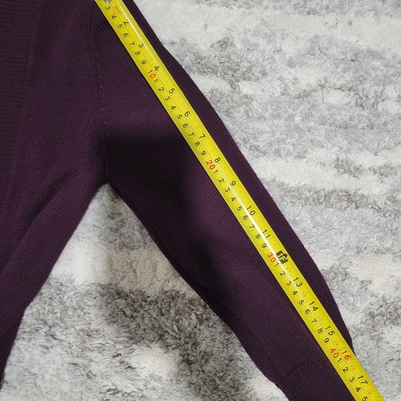 Purple Cardigan with Gold Zippers - Picture 8 of 8